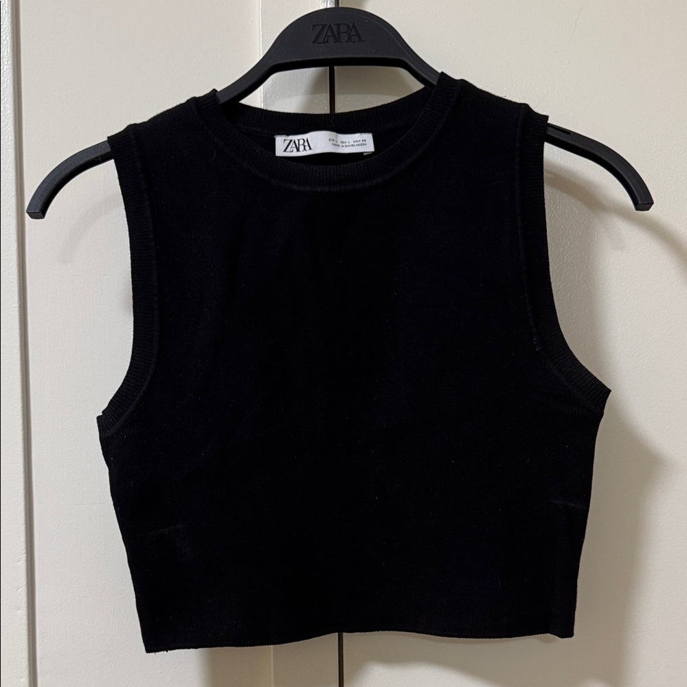 Zara Classic Black Crop Top